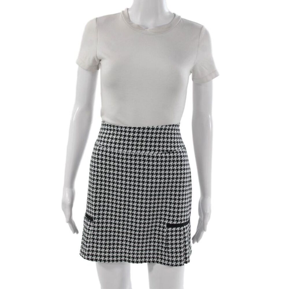 Golftini Womens A-Line Knee Length Check Black Skort Size 6